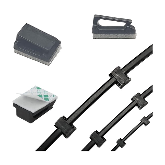 WHEANG Car Vehicle Data Cable Tie Mount Wires Fixing Clips Self Adhesive
