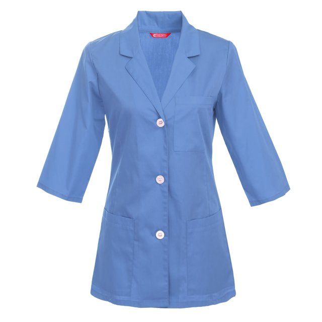 Manteau de Laboratoire de Consultation pour Femmes, Manches 3/4, Longueur de 29 Po