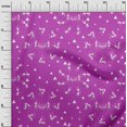 thumbnail image 3 of oneOone Georgette Viscose Fuschia Pink Fabric Asian Floral Block Craft Projects Decor Fabric Printed By The Yard 42 Inch Wide, 3 of 4