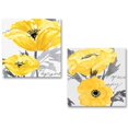 thumbnail image 1 of Gray Yellow Flower Floral Canvas Wall Art Modern Prints, 1 of 7