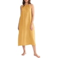 thumbnail image 4 of Kaemgyyd Robes à Col Licou pour Femmes Été Sans Manches Robe d'Été Décontractée Plage Vacances Fluide Bohème Mi-Longue avec Poches, 4 of 7