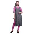 thumbnail image 1 of Bimba Kurti Droite Décontractée Imprimée Haut à Manches 3/4 Longue Kurta Robe pour Femmes, 1 of 6