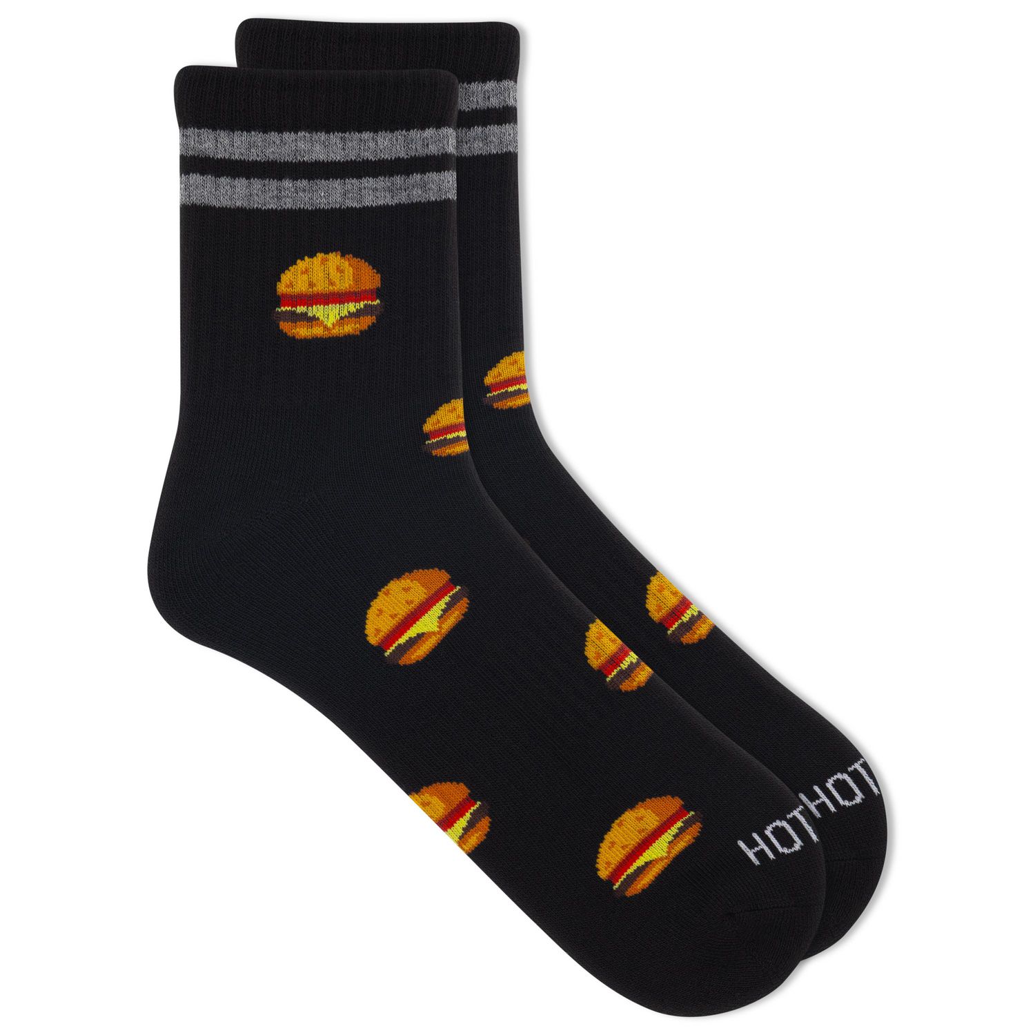 HOTSOX Men's Cushioned 3 Pair Fashion Mid-Crew Sock Size 6-12