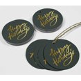 thumbnail image 4 of Inkdotpot 100 Pack Real Gold Foil Paper Tags Happy Holiday Favor Hang Tags, 4 of 6
