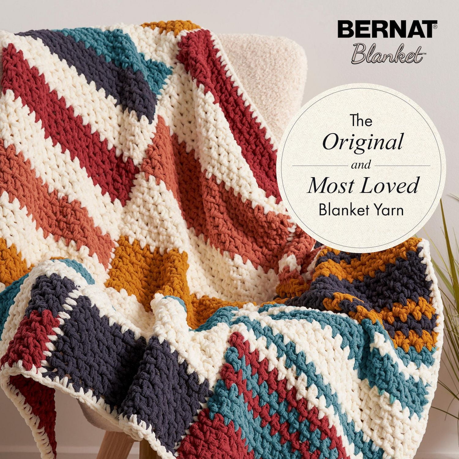 Bernat® Blanket™ #6 Super Bulky Polyester Yarn 10.5oz/300g, 220 Yards