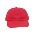 thumbnail image 2 of Youth Cotton Washed Chino Twill Cap - Red, 2 of 2