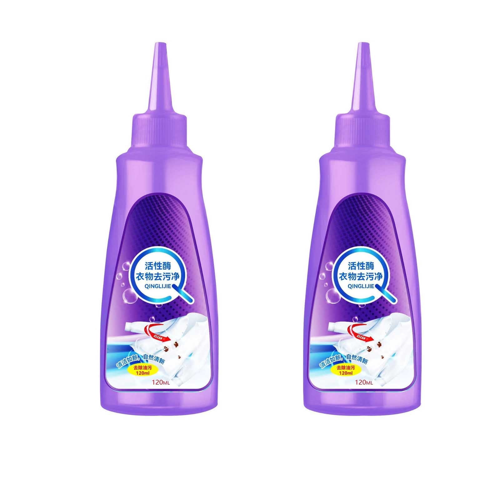Bdday Bathtub Cleaner 2pc Active Enzyme Laundry Detergent Laundry Stain Remover Laundry Detergent 120ml Leather Cleaner