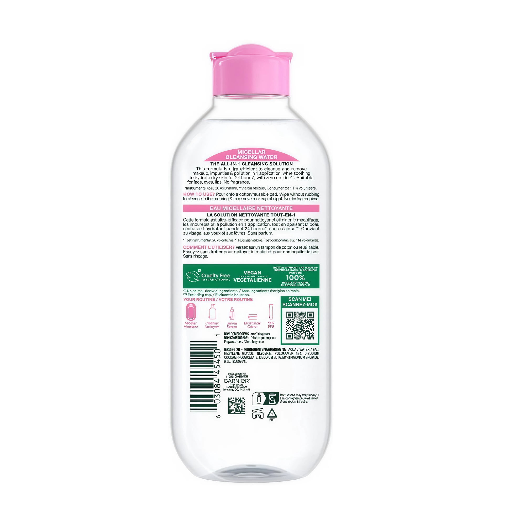 Garnier Eau Micellaire Tout-en-1 Peaux Sensibles, 400 mL
