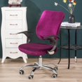 thumbnail image 4 of veasfak Soft Velvet Stretch Wedding Dining Room Chair Seat Cover Dark, 4 of 5
