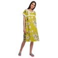 thumbnail image 2 of Moomaya Short Sleeve Nightdress For Ladies Printed Button Placket Nightwear, 2 of 4