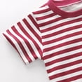 thumbnail image 4 of T-shirts à Col Rond à Rayures à Manches Courtes pour Filles, Haut pour Filles, Chemises d'Été pour Filles, Vêtements pour Filles 4-5 Ans, Vêtements Tendance pour Filles, 4 of 6