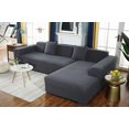 thumbnail image 3 of Stretch durable L-shaped sofa cover for 1 2 3 4-seaters (dark grey, L-shape: 4-seaters + 3-seaters), 3 of 6