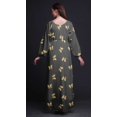 thumbnail image 3 of Bimba Robe Maxi à Manches Longues pour Femmes en Georgette Mousse avec Papillons et Papillons Imprimés, Taille Élastique - Très Petit, 3 of 5