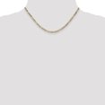 thumbnail image 2 of 10k Yellow Gold 3.5mm Figaro Chain Necklace Pendant Charm, 2 of 9