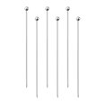 thumbnail image 1 of Unique Bargains 6' Metal Cocktail Toothpicks Round Bead Drink Picks Cocktail Skewers 6Pack, 1 of 7