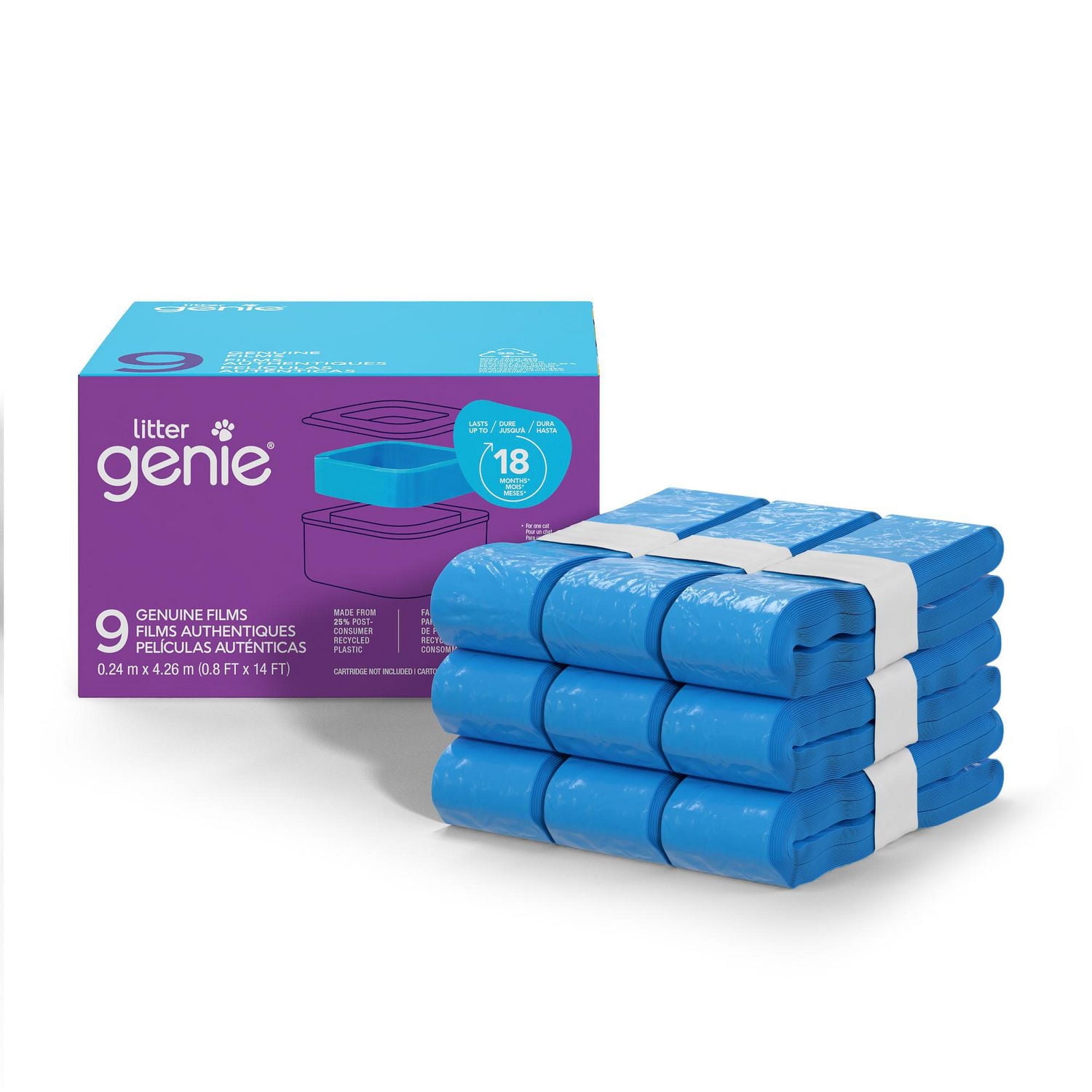 Litter Genie Genuine film - 9pk Up to 18 months of supply for one cat