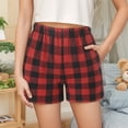 thumbnail image 2 of Zanarzt Shorts Athlétiques de Base pour Tout-Petits Filles Garçons, Shorts de Pyjama pour Filles, Shorts Décontractés d'Été à Carreaux, Bas de Plage Rouges, 2-3 Ans, 2 of 6