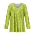 thumbnail image 4 of Vente de Liquidation Jolis Hauts pour Femmes Manches Longues Col Rond Hauts de Sortie Chandail Décontracté à Enfiler Impression de Lettres Mode d'Automne Blouse pour Femmes Légère Tendance Grande Taille C'est l'Automne Haut Yall (Jaune, TG), 4 of 8
