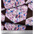 thumbnail image 2 of Soimoi Rayon Crepe Fabric Leaves,Bird & Floral Patchwork Print Sewing Fabric Yard 46 Inch Wide, 2 of 3