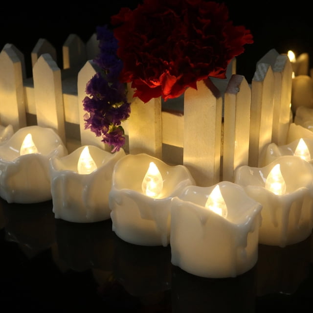EGNMCR 12 Pcs Bougie Électronique à DEL Lumière Bougie de Simulation Fête Bougie Lumineuse Lumière Bougie Lumière