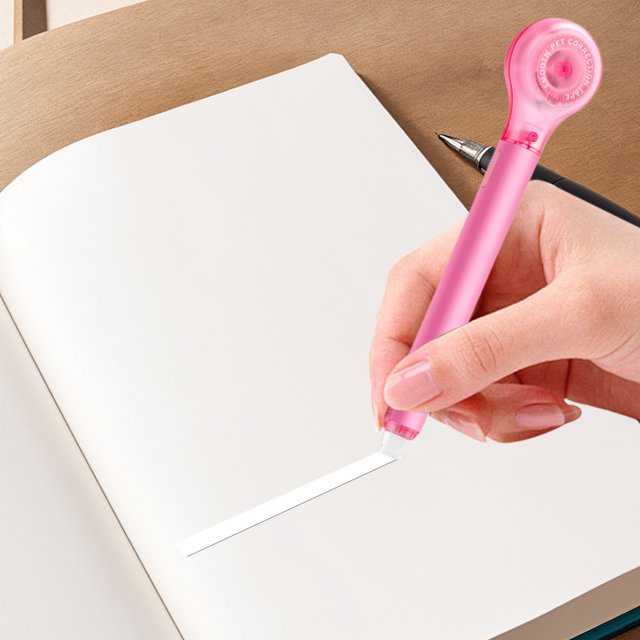 YIMWNYI Pen Retractable Correction Tape, Mini Revision Tape, Replaceable Core, Portable Correction Tool, Gel Pen Style, Eco-Friendly Correction Solution