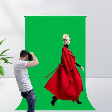 Toile de Fond d'Écran Verte en Polyester 150x300 cm, Tissu Infroissable pour la Capture de Vidéos en Direct, les Portraits Ou la Photographie de Produits