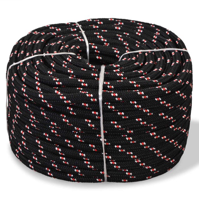 vidaXL Marine Rope Polypropylene 12 mm 50 m Black
