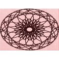 thumbnail image 1 of Ahgly Company Tapis d'Intérieur Rectangulaire Transitionnel Rouge Pâle Rose Lavable à la Machine, 2 Pieds x 4 Pieds, 1 of 7