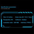 thumbnail image 5 of 3.5 Inch IPS Type C Secondary Screen USB Display for Computer CPU GPU RAM HDD Monitor NO AIDA64, 5 of 5