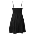 thumbnail image 5 of JIRNDf Robe d'Été pour Femmes Tendance 2025 Courte Unie Ourlet à Volants Courte Sans Manches Mini Aguichant Robes d'Été pour Femmes Robe Bohème Noir m, 5 of 5