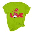 thumbnail image 5 of Pisexur T-shirt de la Saint-Valentin Haut T-shirt de la Saint-Valentin pour Femme Amour Imprimé T-shirt à Manches Courtes Haut à Manches Courtes Col Rond Haut/chemise, 5 of 5