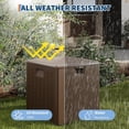 thumbnail image 3 of YUSAZENS 28 Gallon Lockable Resin Outdoor Deck Box Weatherproof UV Resistant Waterproof Storage Container Brown, 3 of 9
