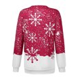 thumbnail image 5 of Fridja Mode Femme Col Rond Noël Manches Longues Hauts Blouse Pull Chandail en Molleton, 5 of 5
