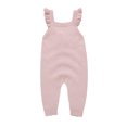 thumbnail image 2 of MIASHUI Baby Girls Sweater Knit Overalls Adjustable Strap Ruffles Sleeveless Romper,Light Pink,12-18 Months, 2 of 9