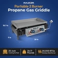 thumbnail image 2 of Razor Griddle GGT2130M 25 Inch Portable 2 Burner LP Propane Gas Grill, Steel, 2 of 10