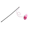 thumbnail image 1 of lionlar Cat Feather Toys with Bells 57cm String Catcher Exerciser Accompany Activity Cat Pink, 1 of 9