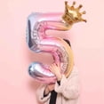 thumbnail image 2 of Agiferg Crown Number Foil Balloons Number Ballon Happy Birthday Party Decoration 32 Inch, 2 of 2