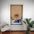 thumbnail image 2 of Curtain For Windows Polyester Fabric Panel Drapes，Cordless Pleated Window Shades Easy Install No Drill No Tools White/blue/black/br Light Filtering Blinds Size 23.6" W X 70.8" H Shower Ripple Fold, 2 of 4