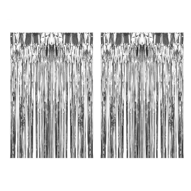 yuksok 2 Pcs Rideaux à Franges en Aluminium Décoration pour Célébration Fête Scène Performance