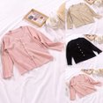thumbnail image 1 of Zwiiyzr Girls Cardigan Sweaters Long Sleeve Knit Button Front Spring Fall Knitted Cardigan Sweater 3M-10Y Pink, 1 of 6