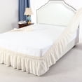 thumbnail image 4 of PiccoCasa Polyester Bed Skirt Elastic Wrap Around Dust Ruffle 15" Drop, 4 of 9