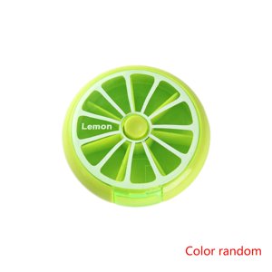 Portable 7-day Fruit Shape Rotating 7 organizer Pill case Slot Pill Fruit pill organizer Organizer Cover Case Weekly Drug Small box