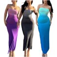 thumbnail image 1 of Gspmoly Robes Décontractées pour Femmes, Robe d'Été Aguichant Sans Bretelles à Dégradé pour Femmes, Robes de Cocktail pour Femmes Articles en Liquidation, 1 of 9