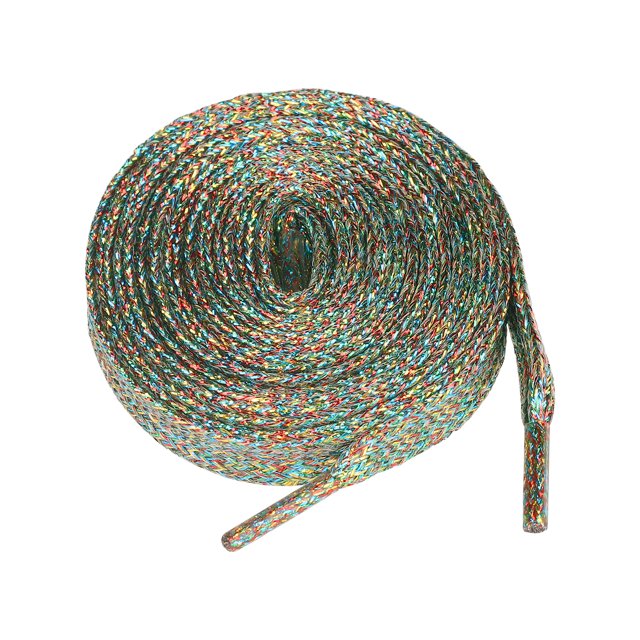 INSPIRE CHIC Lacets Plats Pailletés Brillants Étincelants pour Espadrilles Lacets de Chaussures Cordons Fils 4 Couleurs 200cm/78.74 Pouces