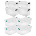thumbnail image 1 of Sterilite Bac de Rangement à Loquet de 106 Qt, Lot de 4 et Bac de Rangement de 70 Qt, Lot de 4, 1 of 12