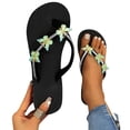 thumbnail image 4 of Kcodviy Ladies Summer Flip Flops Womens Ballet Slippers Casual Rhinestone Sandals Sneaker Slippers for Women Wool Slippers for Women Bunny Slippers for Women Slip on Slippers for Women, 4 of 9