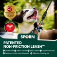 thumbnail image 2 of Sporn Non-Friction Dog Training Leash, Heavy-Duty Non-Slip Padded Nylon Dog Leash 4ft for Maximum Control, No Pull Dog Leash with Trigger Snap Buckle, Patented Design Dog Leash, Black, 2 of 7