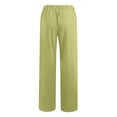 thumbnail image 5 of Timegard Cotton Linen Pants for Women Elastic Waist Drawstring Fall Travel Casual Pants with Pockets, 5 of 5