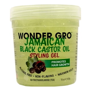 Wonder Gro Gel Coiffant à l'Huile de Ricin Noire Jamaïcaine 16 oz