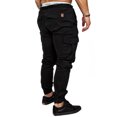 thumbnail image 2 of Innerwin Bas Taille Élastique Pantalon Homme Sport avec Multiples Poches Pantalon Uni Noir 4TG, 2 of 3